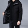 Luxurious warm winter jacket - long parka - with hood - duck down
