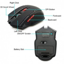 Wireless mouse - with USB receiver - 2000DPI - 2.4GHz