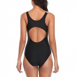 Sports one piece swimsuit - colored stripes