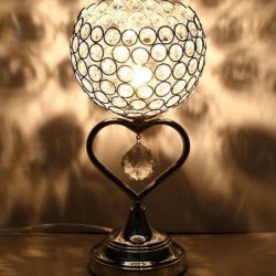 Modern crystal night lamp - heart-shaped - LED