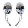 Motorcycle oval mirrors - chrome - universal - 10mm thread