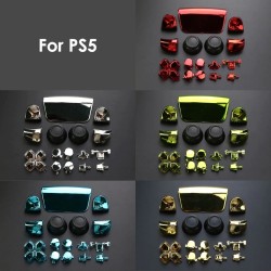 Full Set Chrome Buttons For Playstation 5 Handle Thumb Sticks Joystick Cap L1 R1 L2 R2 D-pad Button For PS5 Controller