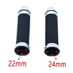 Motorcycle handlebar grips - rubber covers - 22mm / 24mm
