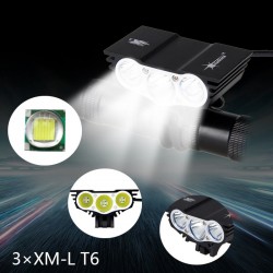 LED T6 da 8000 lumen - Lampada luce anteriore per bicicletta - Torcia a 4 modalità - Batteria e caricabatterie