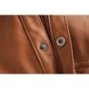 Vintage loose leather jacket - with belt