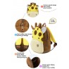 Animali del fumetto 3D - zainetto di peluche per bambini - borsa da scuola