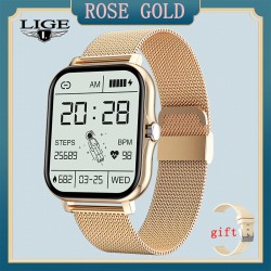 LIGE - Smart Watch - full touch screen - heart rate / sleep monitor - IP67 waterproof