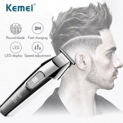 Kemei - tagliacapelli professionale - cordless - con display LED digitale