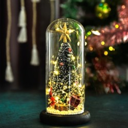 Albero di Natale decorativo - in cupola di vetro - con LED