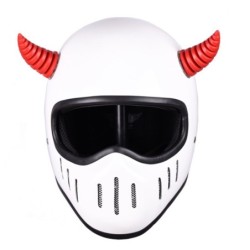 Decorazione casco moto - corno da diavolo con ventosa - 2 pezzi