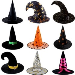 Cappello a punta lunga strega / mago - nastro / pizzo / ragno / stelle - per festa in costume / Halloween