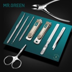 Mr.Green - set manicure professionale - tagliaunghie / forbici / pinzette - 9 pezzi