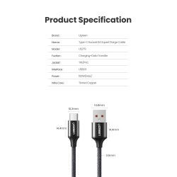 Ugreen - Cavo USB tipo C - ricarica rapida - 6A / 5A - 100W - 480Mbps