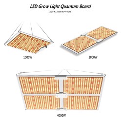 Lampada a LED per la coltivazione di piante - scheda quantistica - spettro completo - idroponica - impermeabile - 1000 W