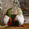 Babbo Natale verde senza volto lavorato a maglia - Decorazione natalizia