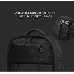 OZUKO - zaino alla moda - borsa per laptop da 15,6 pollici - antifurto - con custodia per scarpe - porta di ricarica USB - imper