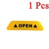 Adesivo per auto riflettente - porta interna - sicurezza/avvertimento - autoadesivo - impermeabile - OPEN