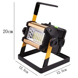 Proiettore LED - riflettore portatile - luce da lavoro - ricaricabile - impermeabile - 50W