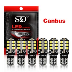 Lampadina LED Canbus - luce auto - W5W - T10 - 24 SMD - 12V - 6 pezzi