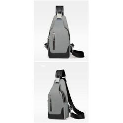 Lussuosa borsa pettorale / tracolla - zaino - porta di ricarica USB - impermeabile - unisex