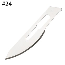 Lama chirurgica - bisturi - lama di coltello sostituibile - acciaio inox - numero 24