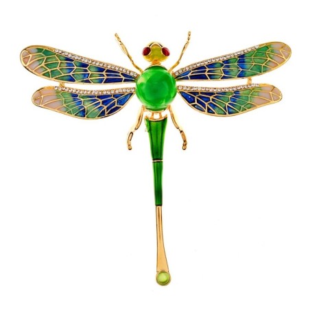 Colorful crystal dragonfly broochBrooches