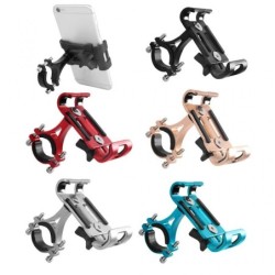 Portacellulare universale - per manubrio bici/moto - antiscivolo - clip - girevole - lega di alluminio