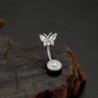 Anello ombelico - piercing - farfalla di cristallo / cuore - acciaio chirurgico - 6 pezzi