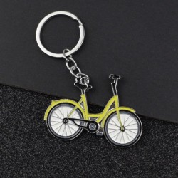 Bicicletta gialla - portachiavi in metallo