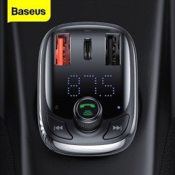 Baseus - trasmettitore per auto - caricatore rapido - Bluetooth - doppia USB - tipo C