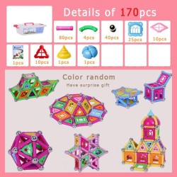 Mattoncini magnetici - puzzle colorato - bacchette / palline - giocattolo educativo