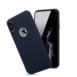 Custodia morbida in silicone - Candy Pudding - per iPhone - blu scuro