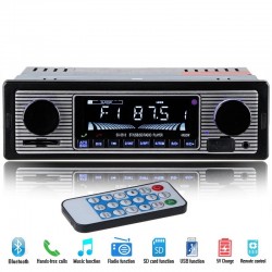 Autoradio Bluetooth - din 1 - 12V FM MP3 USB SD AUX audio stereo