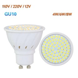 Lampadine faretto LED GU10 - 110V 220V 24V - 4W - 6W - 8W - 10 pezzi