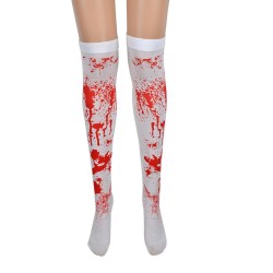 Calze al ginocchio di Halloween - sopra il ginocchio - sangue - ragnatela - croce - ossa
