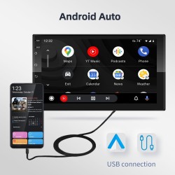 Autoradio Android 10 QLED - 8GB-128GB - Bluetooth - AI - 8 core - CarPlay - 4G