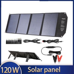 Pannello solare da 120 W - caricatore rapido pieghevole - per telefono / fotocamera / laptop
