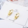 Silver / gold plated round earrings - with starsEarrings