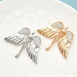 Big wings angel brooch - with crystalsBrooches