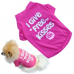 "I give free kisses" - t-shirt per cani/gatti