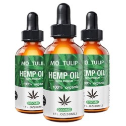 2000 mg MO TULIP - olio di semi di erbe bio - antidolorifico - stress - ansia - olio da massaggio