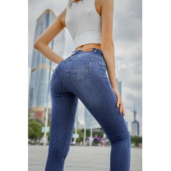 Jeans a matita vita alta - lycra elasticizzata - Slim