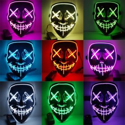 Illuminazione a LED - Maschera per il viso di Halloween