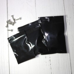 Sacchetti di plastica richiudibili - buste - termosaldabili - neri - 4*5 cm - 100 pezzi