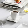 Stoviglie eleganti - servizio piatti in porcellana bianca - tazze - piattini - piatti