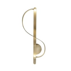 Lampada da parete moderna oro - a forma di S