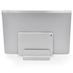 Porta laptop a doppio slot - supporto in alluminio - regolabile