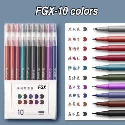 Penne artistiche colorate - evidenziatori - 10 pezzi