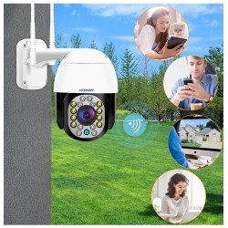 Telecamera CCTV di sicurezza - visione notturna - outdoor - WiFi - 2MP - PTZ - HD - 1080P