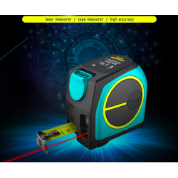DT10 - Telemetro laser 2 in 1 - con display LCD digitale - metro a nastro